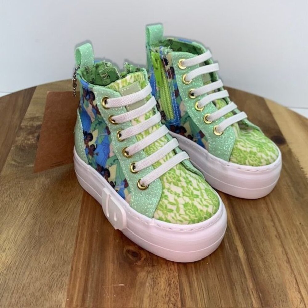 Ground Up Disney Princess and the Frog Tiana Hightop Side Zip Baby Shoes Size 6 - Picture 8 of 14